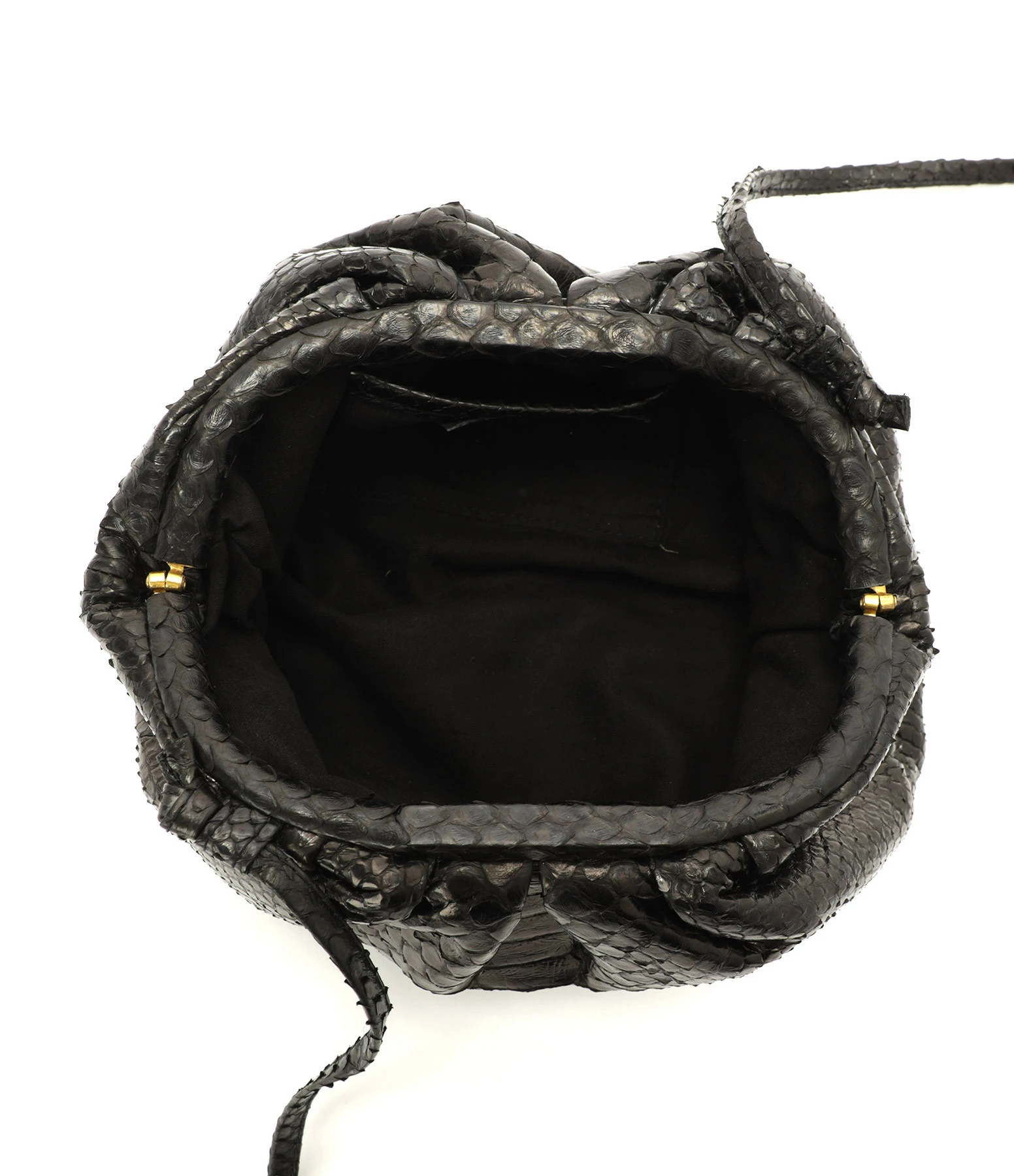SISTA PARIS Sac Baby Uniq Cuir Souple Python Noir 5 SISTA PARIS Sac Baby Uniq Cuir Souple Python Noir – Image 3