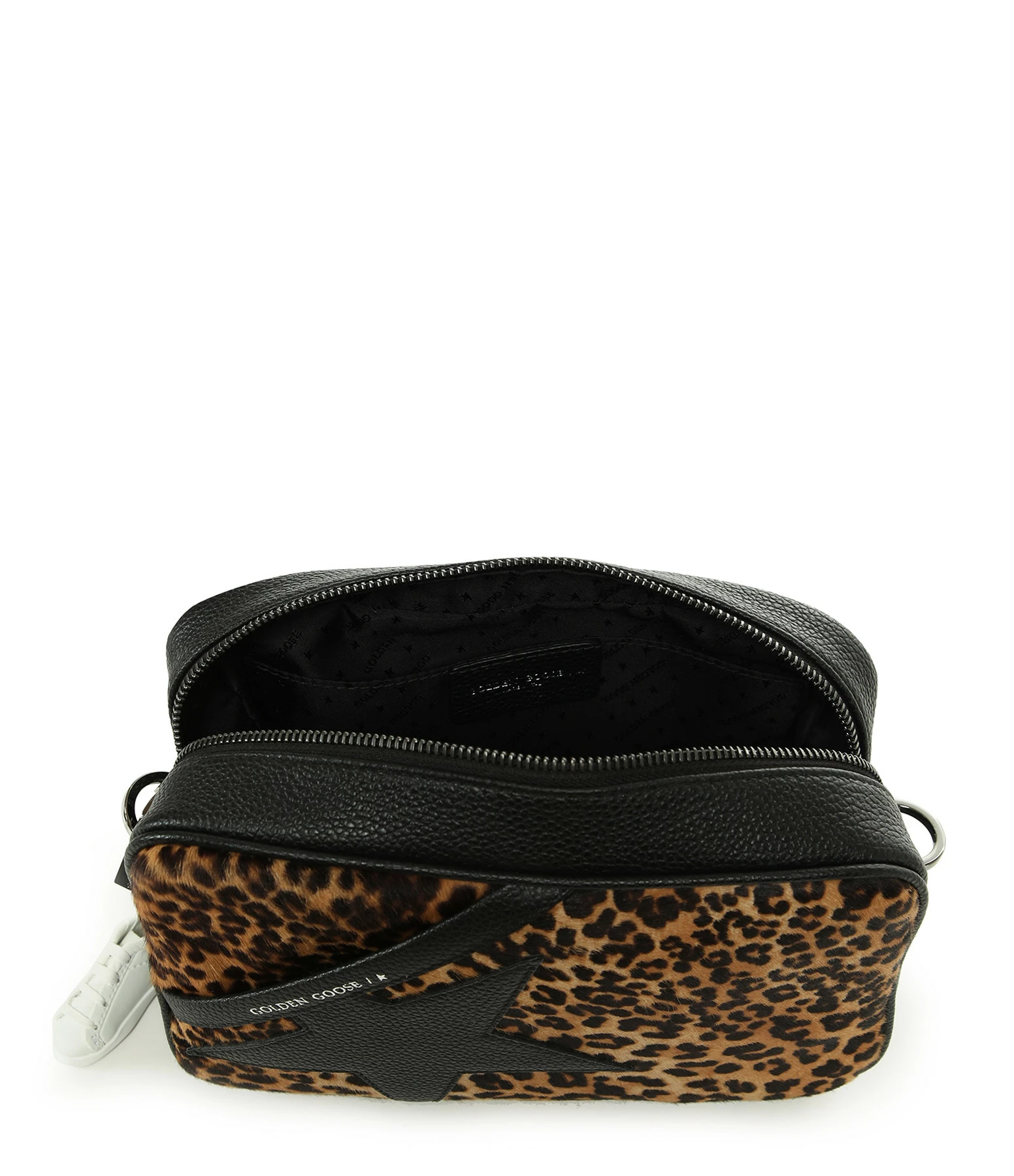 GOLDEN GOOSE Sac Star Cuir Pony Léopard Noir 5 GOLDEN GOOSE Sac Star Cuir Pony Léopard Noir – Image 3