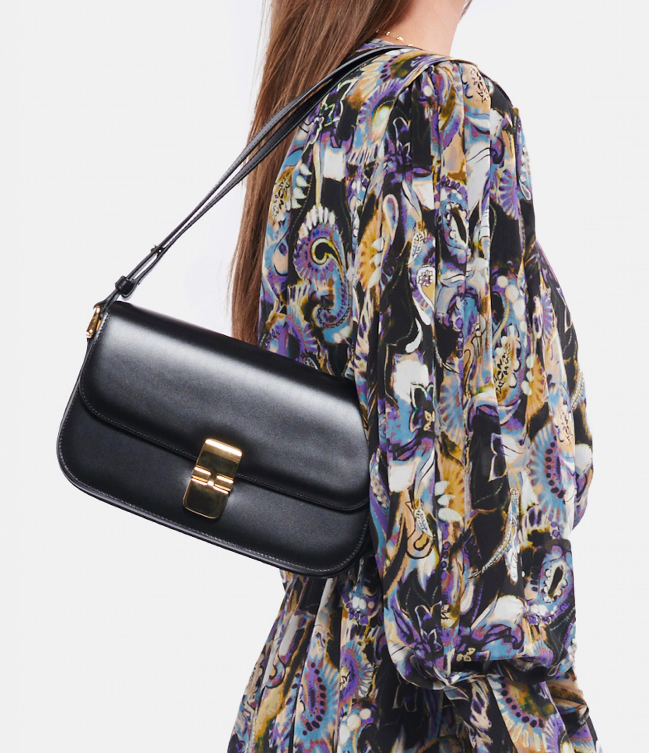 A.P.C. Sac Grace Baguette Cuir Lisse Noir 7 A.P.C. Sac Grace Baguette Cuir Lisse Noir – Image 5