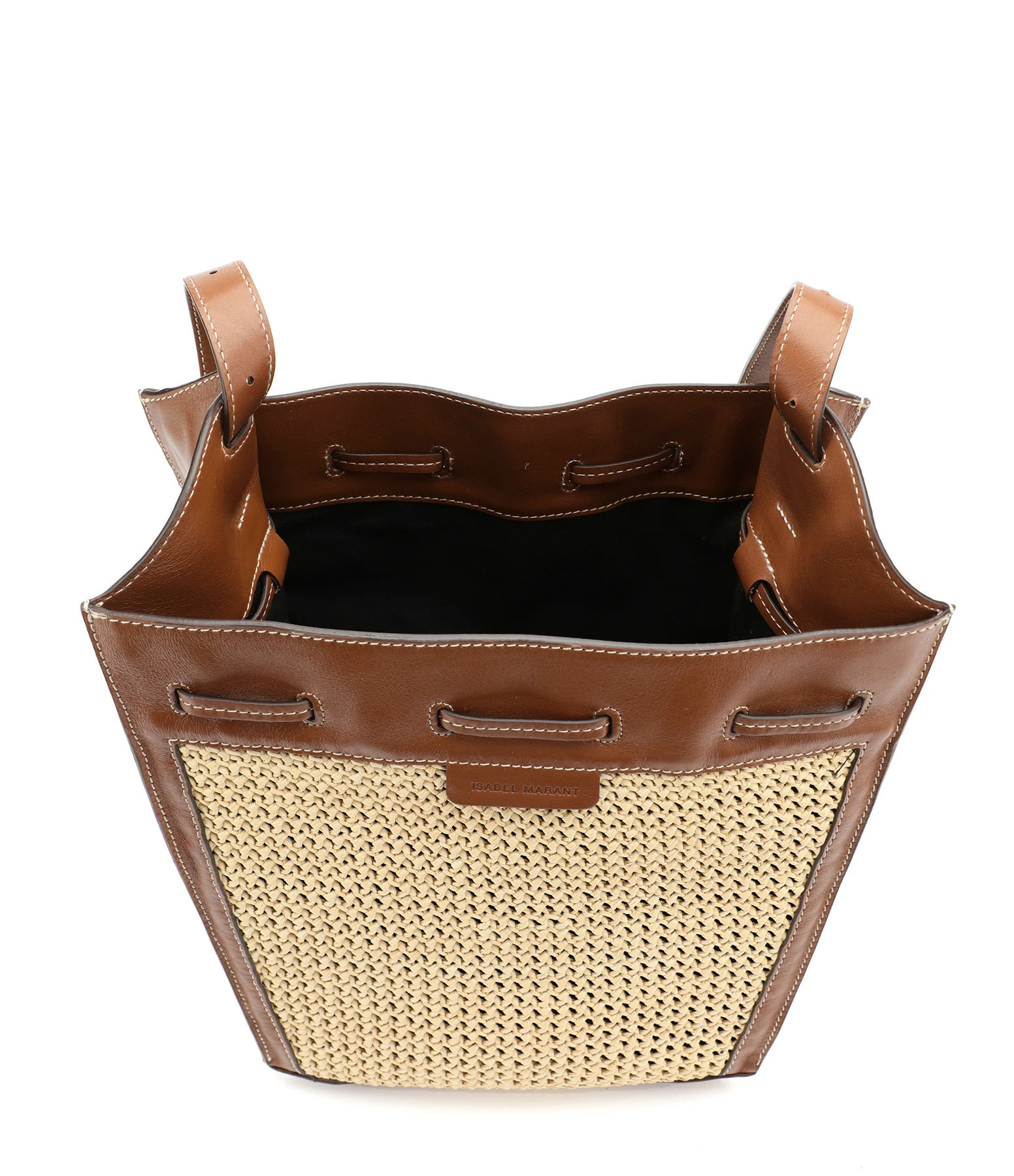 ISABEL MARANT Sac Seau Buky Raphia Cognac Naturel 5 ISABEL MARANT Sac Seau Buky Raphia Cognac Naturel – Image 3