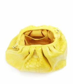 SISTA PARIS Sac Big Uniq Cuir Souple Python Jaune Citron -jerome dreyfuss shop unnamed file 2491