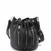 SISTA PARIS Sac Amber Python Noir Argenté