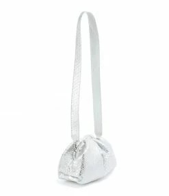 Alternative view of SISTA PARIS Sac Big Uniq Cuir Souple Python Blanc Argenté