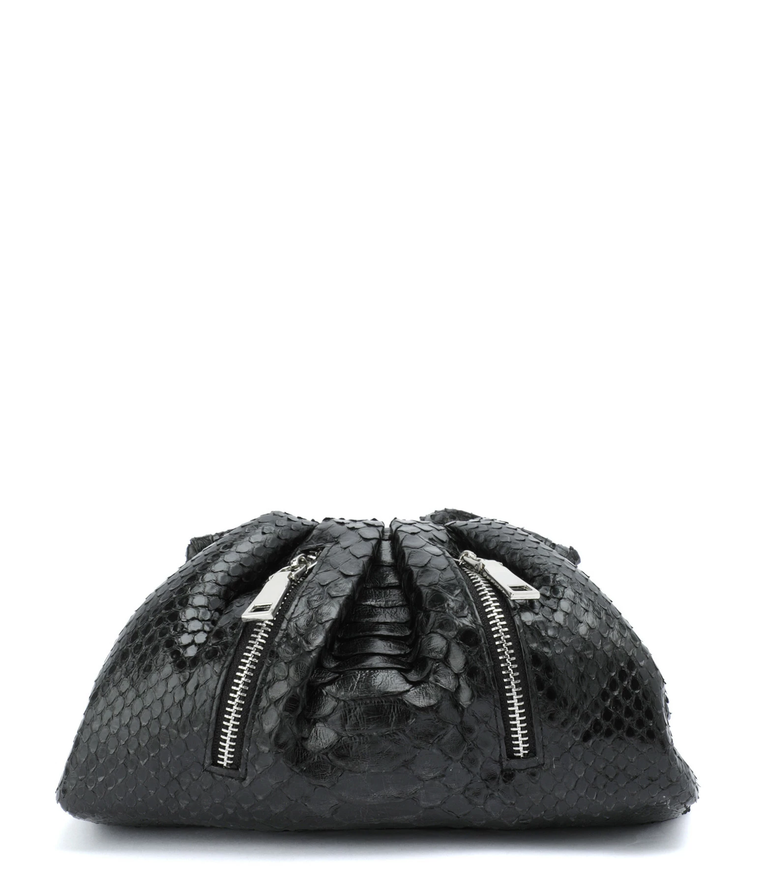 SISTA PARIS Sac Baby Uniq Cuir Souple Python Zip Noir 3 SISTA PARIS Sac Baby Uniq Cuir Souple Python Zip Noir