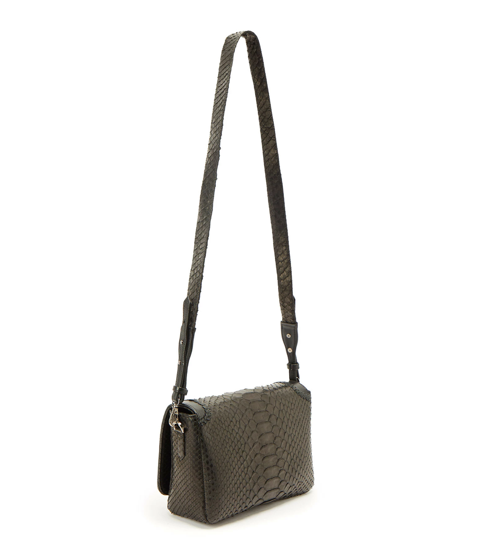 SISTA PARIS Sac Lou Cuir Python Noir 5 SISTA PARIS Sac Lou Cuir Python Noir – Image 3