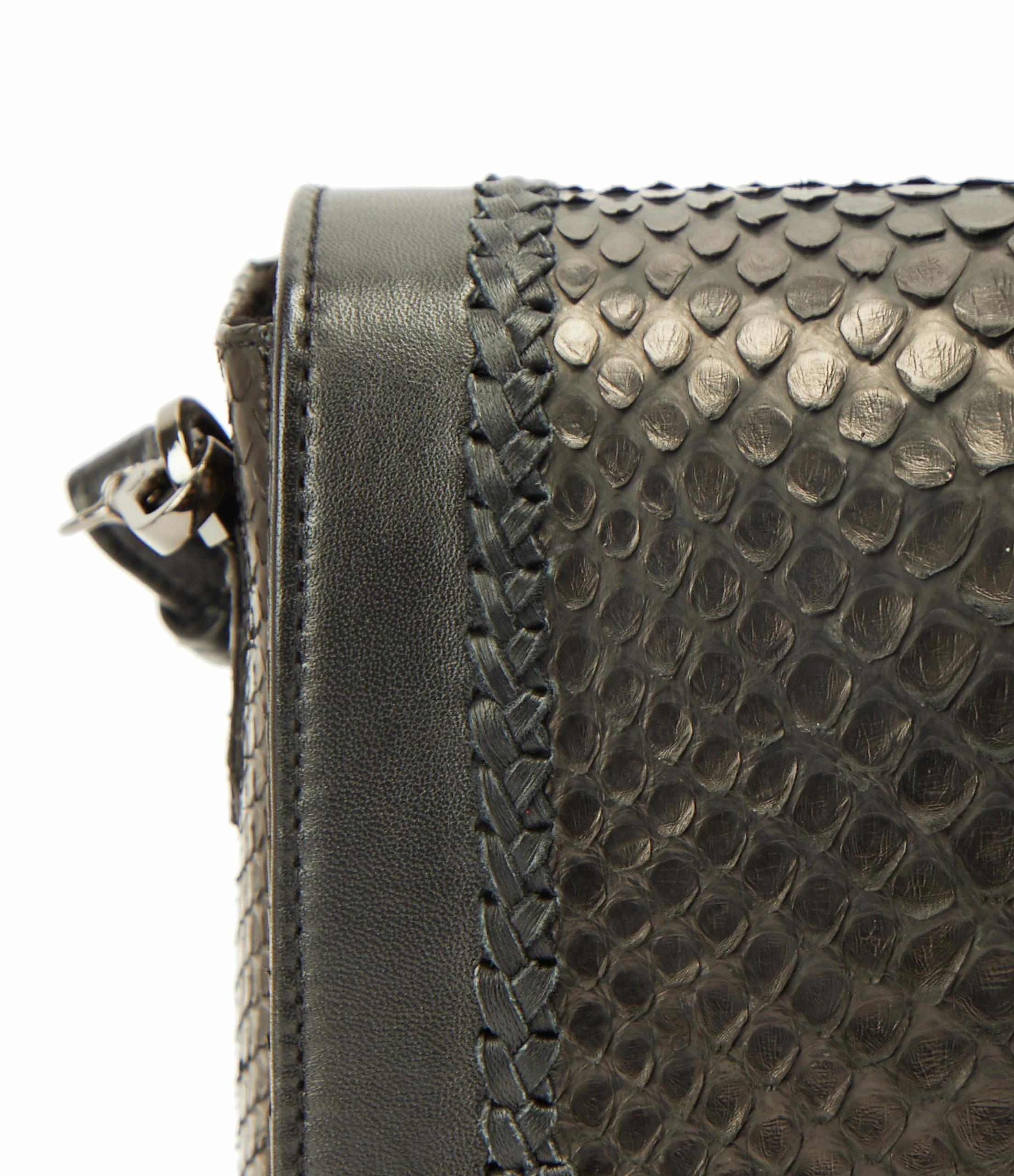 SISTA PARIS Sac Lou Cuir Python Noir 7 SISTA PARIS Sac Lou Cuir Python Noir – Image 5