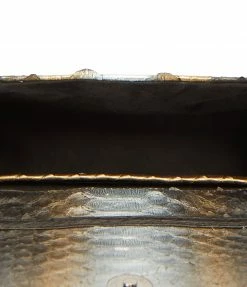 SISTA PARIS Sac Sam Cuir Python Noir Métallique -jerome dreyfuss shop unnamed file 2532