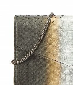 SISTA PARIS Sac Sam Cuir Python Noir Métallique -jerome dreyfuss shop unnamed file 2533