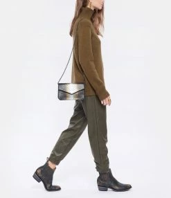 SISTA PARIS Sac Sam Cuir Python Noir Métallique -jerome dreyfuss shop unnamed file 2534
