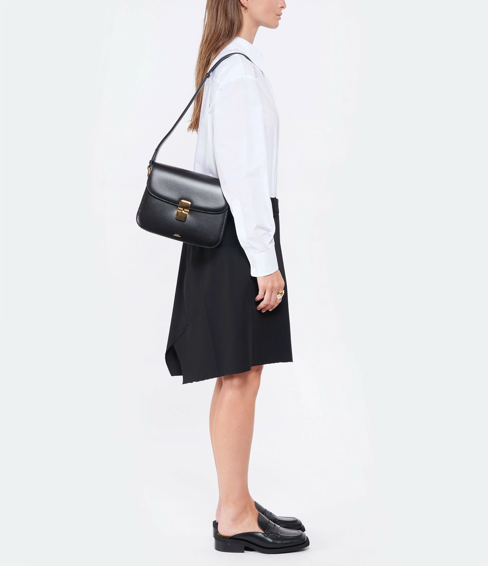A.P.C. Sac Grace Cuir Lisse Noir 8 A.P.C. Sac Grace Cuir Lisse Noir – Image 6