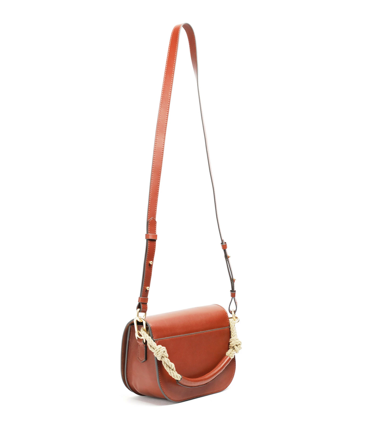 VANESSA BRUNO Sac Holly Cuir Cognac 4 VANESSA BRUNO Sac Holly Cuir Cognac – Image 2
