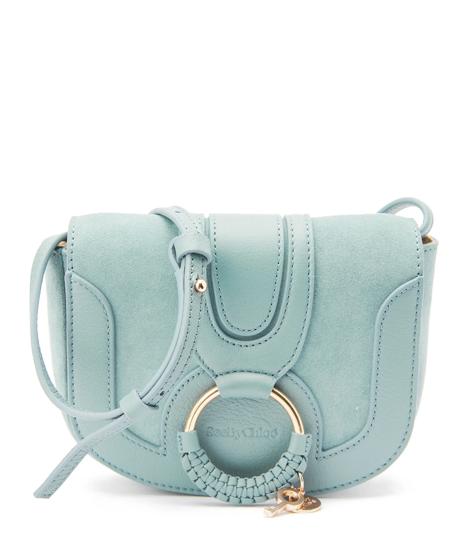 SEE BY CHLOE Sac Hana Mini Double Cuir Sterling Blue 3 SEE BY CHLOE Sac Hana Mini Double Cuir Sterling Blue