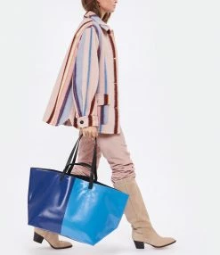 CAHU Cabas Pratique M Toile Bleu -jerome dreyfuss shop unnamed file 260