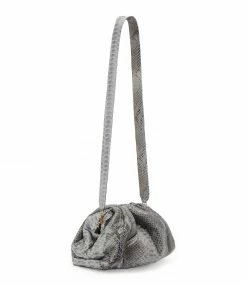 Alternative view of SISTA PARIS Sac Big Uniq Cuir Souple Python Gris Foncé