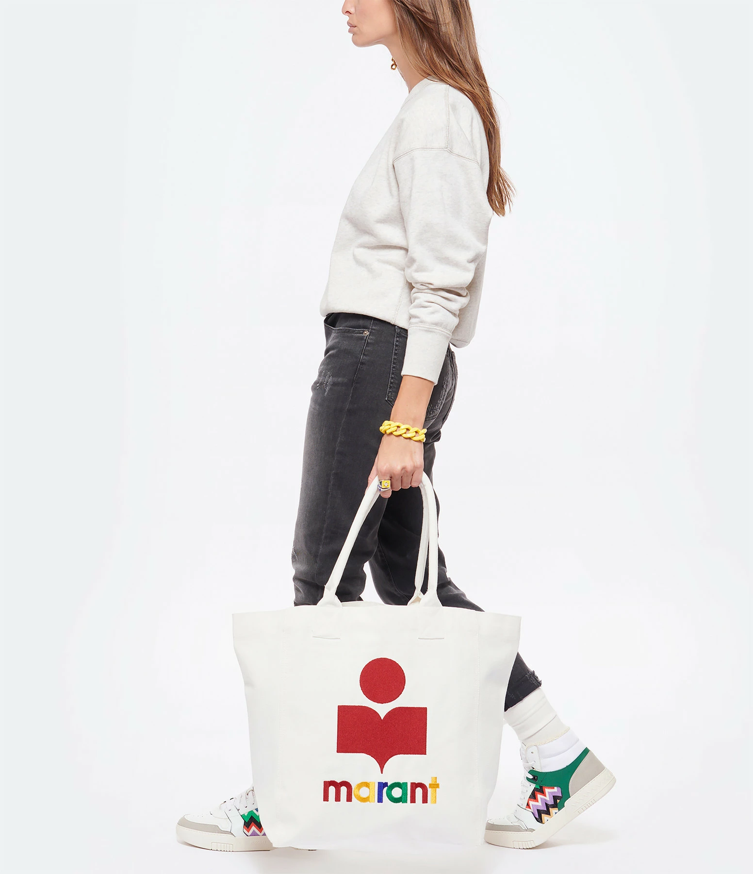 ISABEL MARANT Cabas Yenky Écru, Capsule Color Playground 8 ISABEL MARANT Cabas Yenky Écru, Capsule Color Playground – Image 6