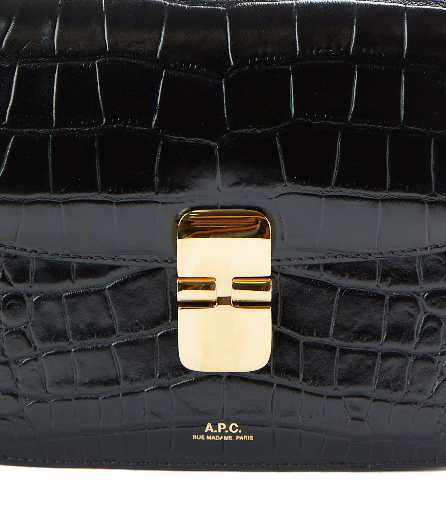A.P.C. Sac Grace Small Cuir Embossé Croco Noir 6 A.P.C. Sac Grace Small Cuir Embossé Croco Noir – Image 4