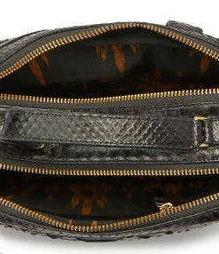CLARIS VIROT Sac César Python Noir -jerome dreyfuss shop unnamed file 2677
