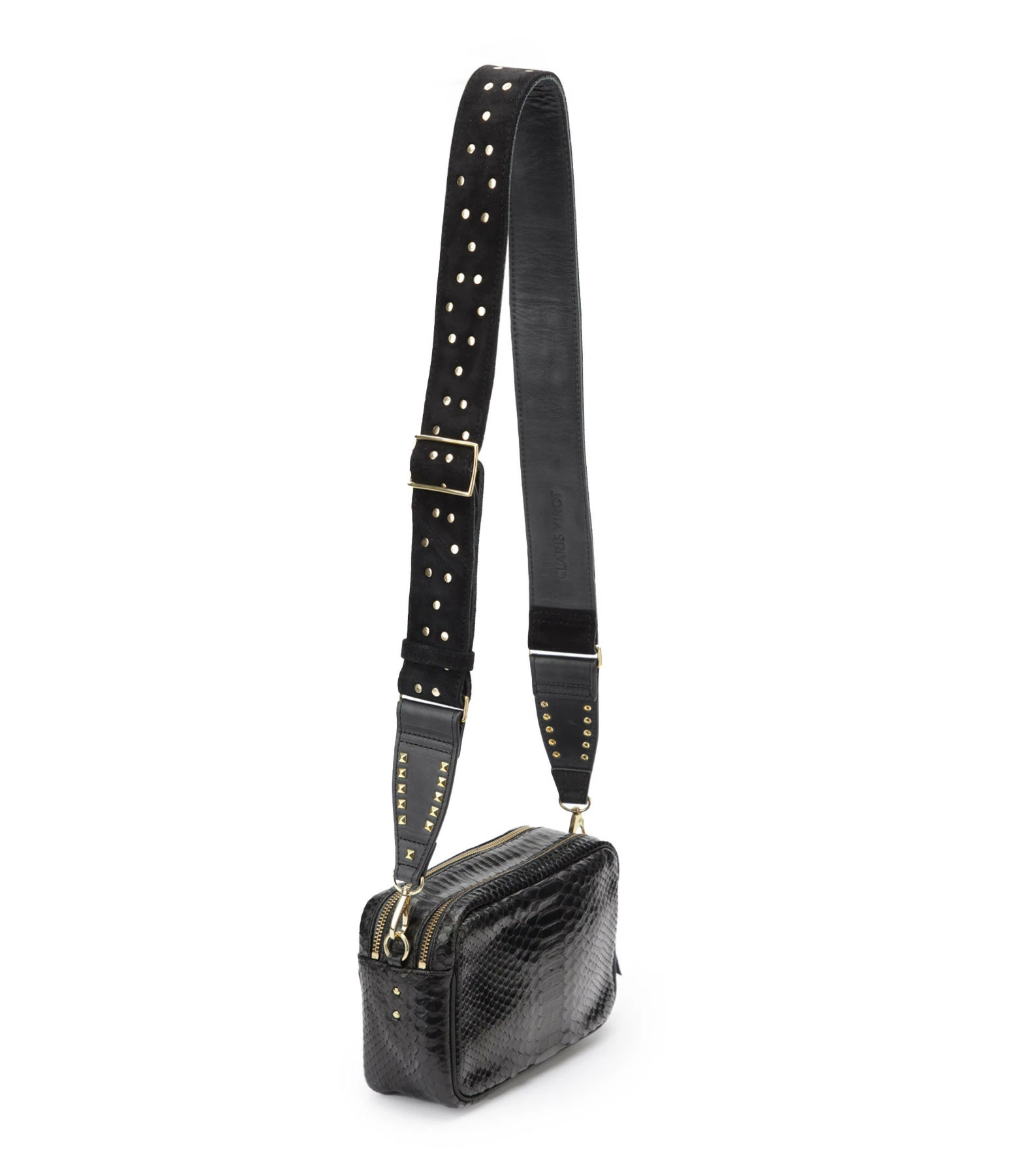 CLARIS VIROT Sac Lily Python Noir 4 CLARIS VIROT Sac Lily Python Noir – Image 2