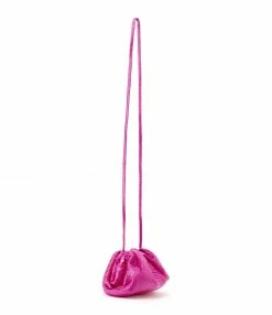 Alternative view of SISTA PARIS Sac Baby Uniq Cuir Souple Python Rose Électrique