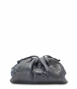 SISTA PARIS Sac Baby Uniq Cuir Souple Python Navy