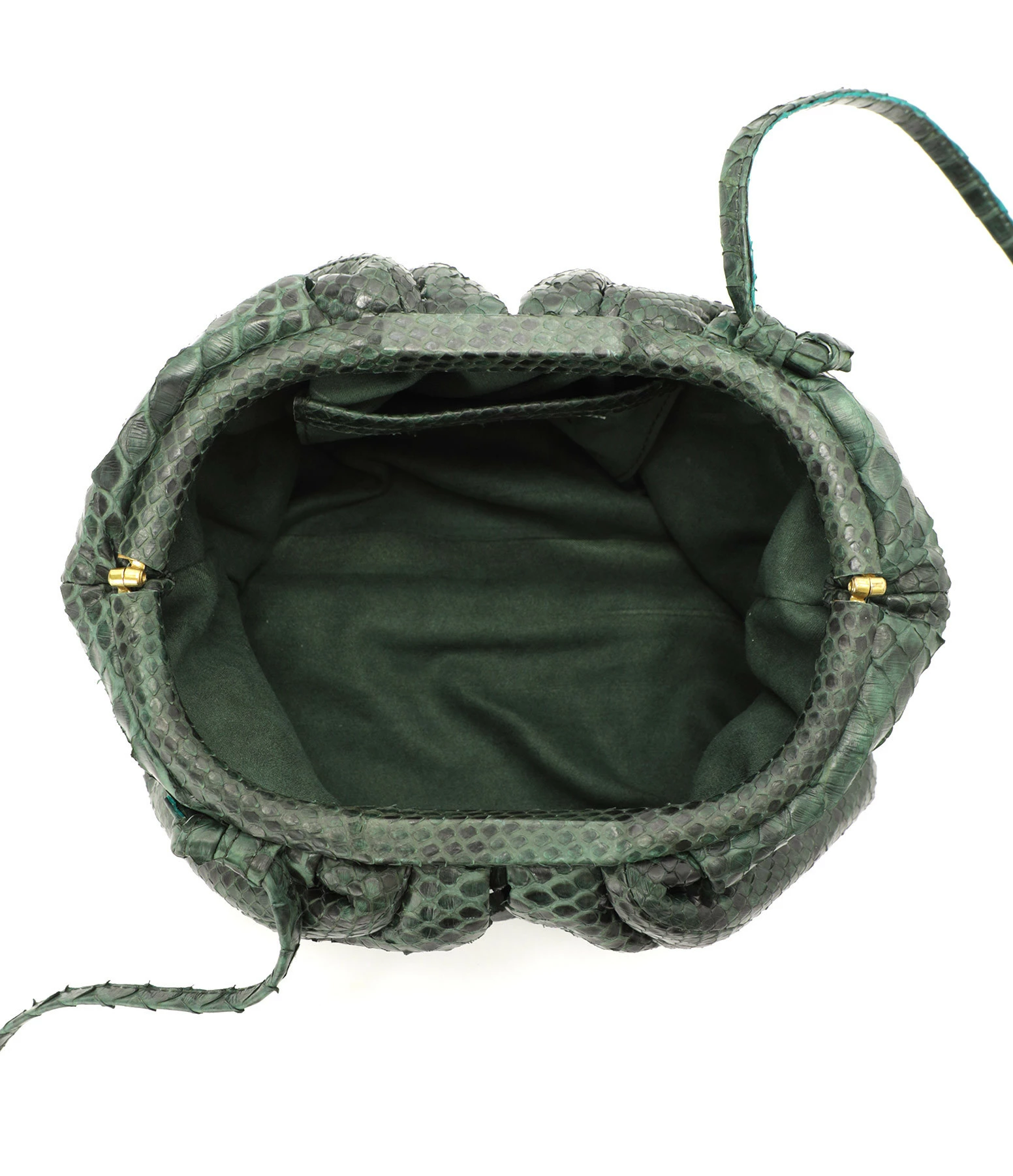SISTA PARIS Sac Baby Uniq Cuir Souple Python Vert 5 SISTA PARIS Sac Baby Uniq Cuir Souple Python Vert – Image 3