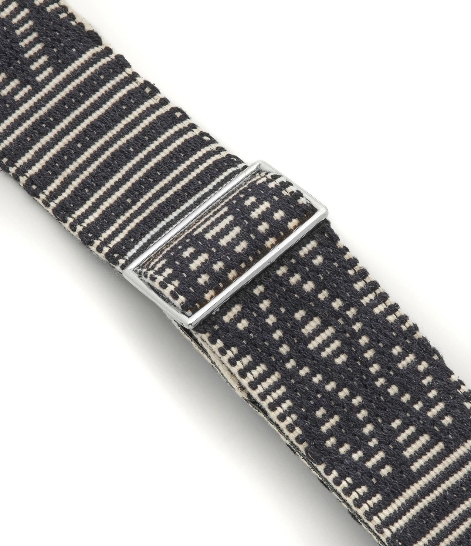 CLARIS VIROT Bandoulière Tissée Noir Argent 5 CLARIS VIROT Bandoulière Tissée Noir Argent – Image 3