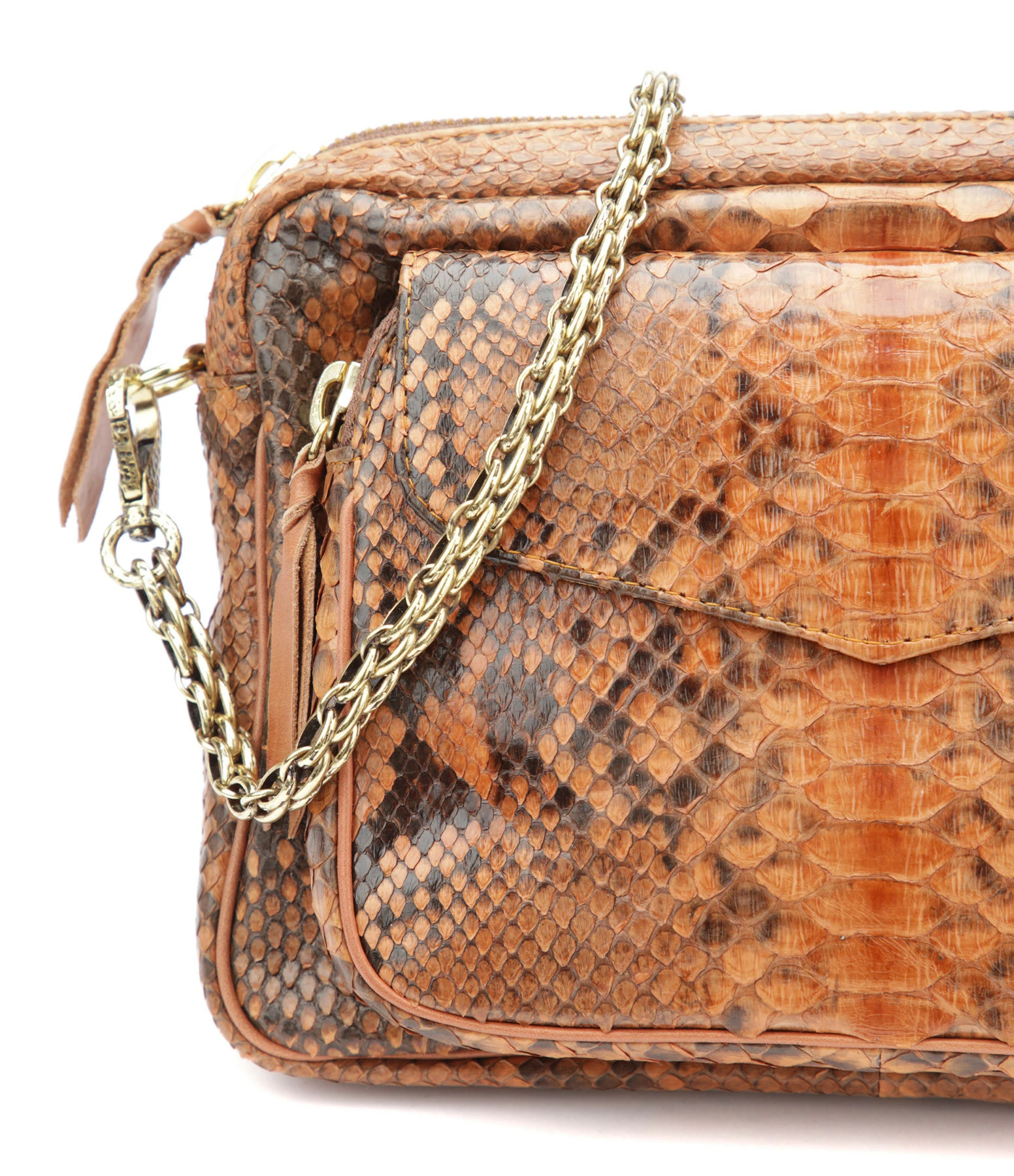 CLARIS VIROT Sac Big Charly Python Moka 5 CLARIS VIROT Sac Big Charly Python Moka – Image 3