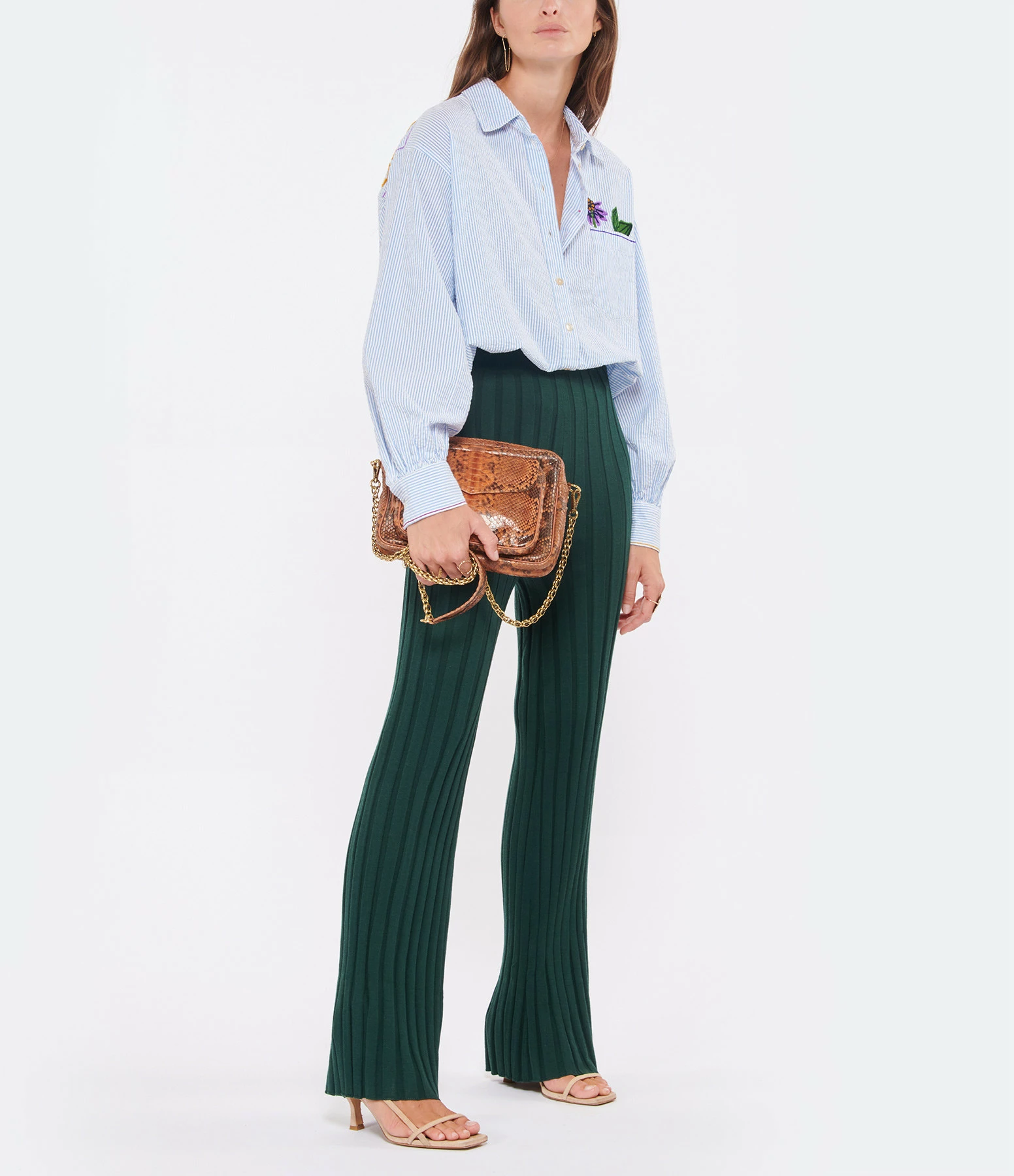 CLARIS VIROT Sac Big Charly Python Moka 7 CLARIS VIROT Sac Big Charly Python Moka – Image 5