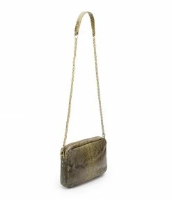 Alternative view of CLARIS VIROT Sac Big Charly Python Kaki Foncé