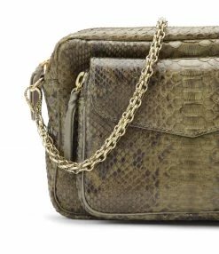 CLARIS VIROT Sac Big Charly Python Kaki Foncé 9 CLARIS VIROT Sac Big Charly Python Kaki Foncé -jerome dreyfuss shop unnamed file 2741