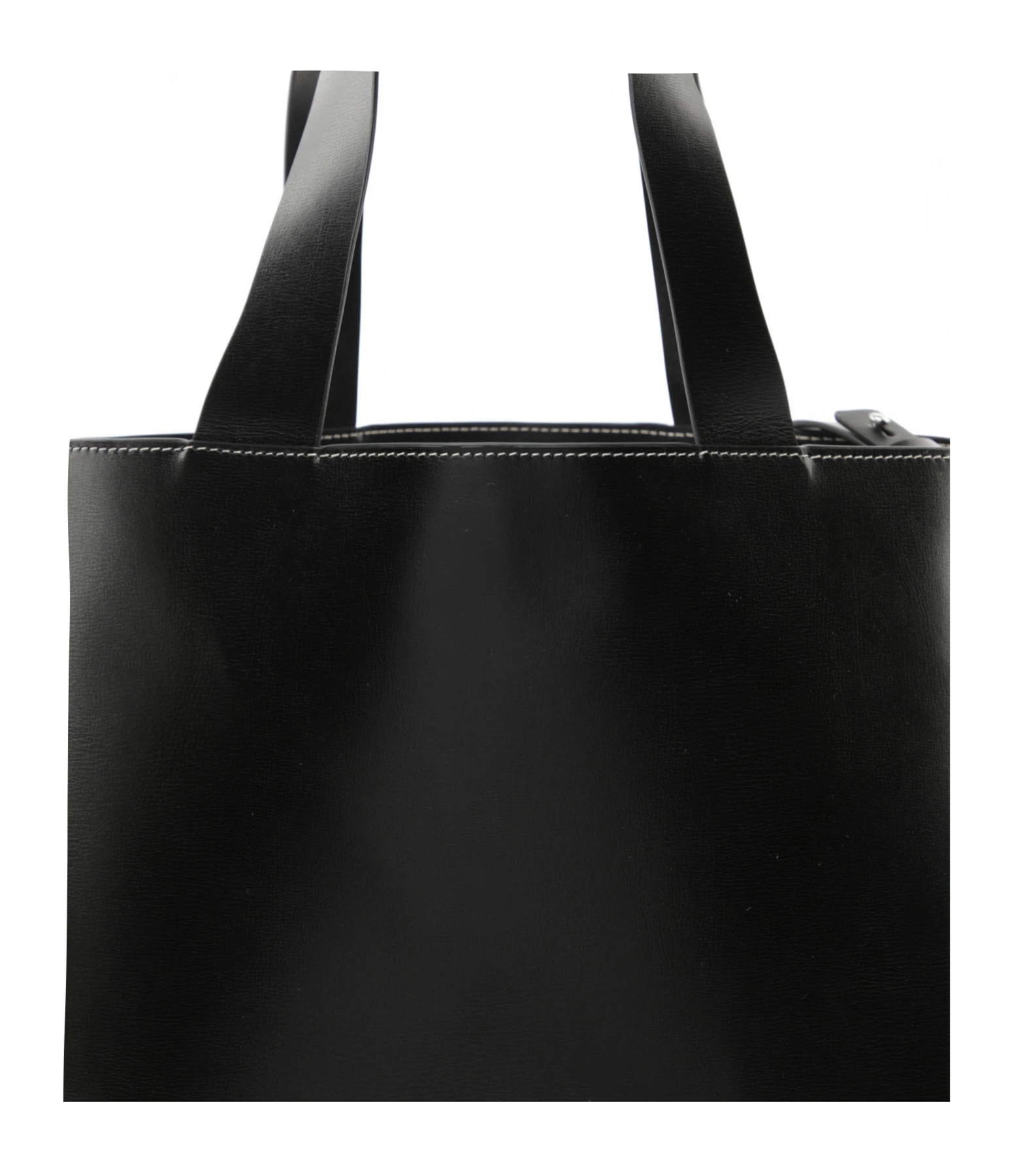 GANNI Cabas Cuir Recyclé Noir 5 GANNI Cabas Cuir Recyclé Noir – Image 3