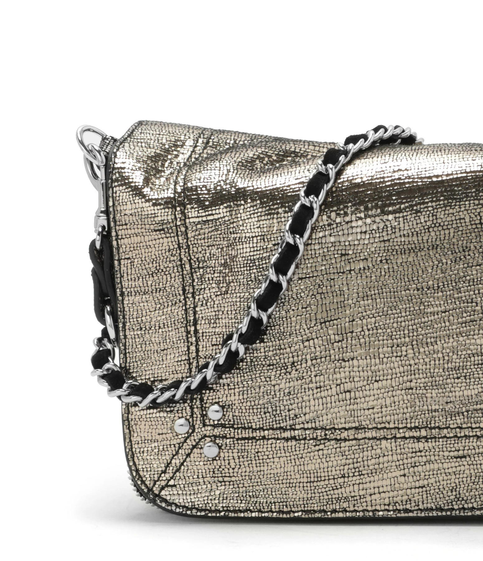 JEROME DREYFUSS Sac Bobi S Cuir Lamé Champa 6 JEROME DREYFUSS Sac Bobi S Cuir Lamé Champa – Image 4