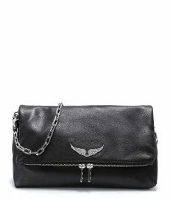 ZADIG & VOLTAIRE Sac Rocky Cuir Grainé Noir