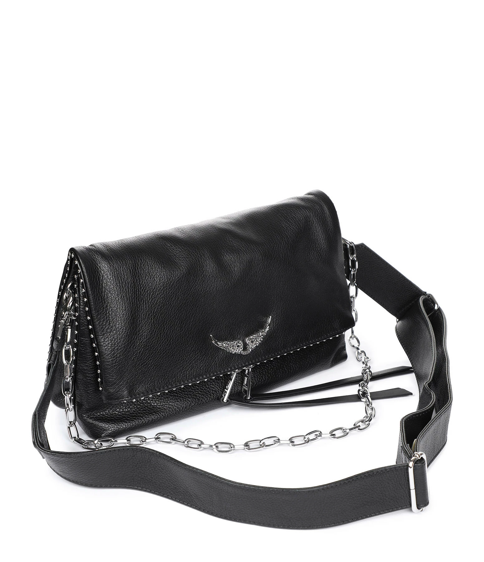 ZADIG & VOLTAIRE Sac Rocky Clous Cuir Grainé Noir 4 ZADIG & VOLTAIRE Sac Rocky Clous Cuir Grainé Noir – Image 2