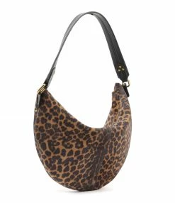 Alternative view of JEROME DREYFUSS Sac Paul Lune Cuir Suédé Léopard
