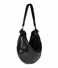 Alternative view of JEROME DREYFUSS Sac Paul Lune Cuir Lamé Noir