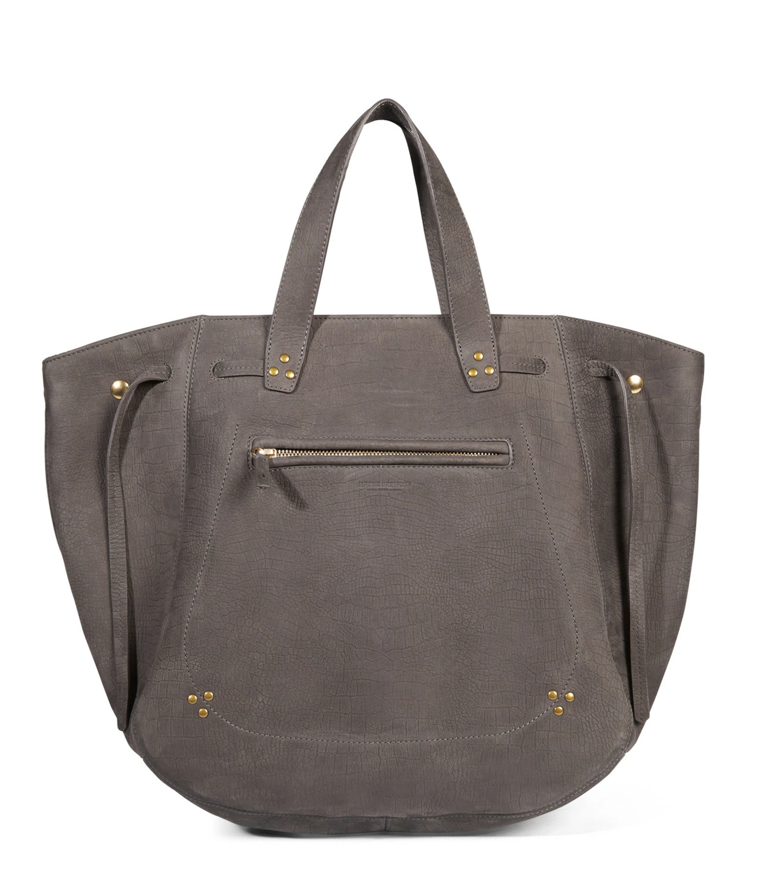 JEROME DREYFUSS Sac Marius Cuir Suédé Croco Éléphant 3 JEROME DREYFUSS Sac Marius Cuir Suédé Croco Éléphant
