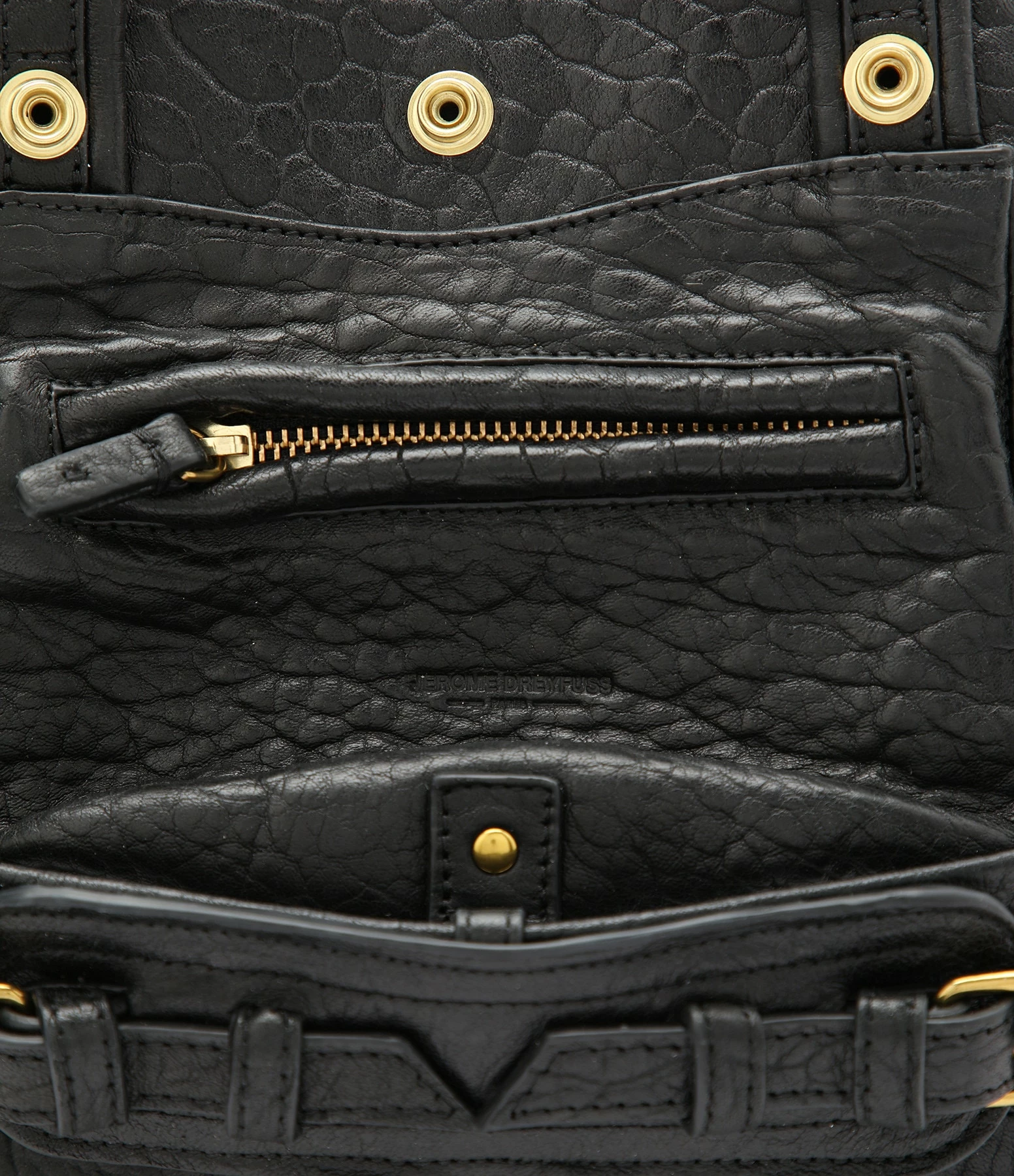 JEROME DREYFUSS Sac Billy M Cuir Bubble Noir 5 JEROME DREYFUSS Sac Billy M Cuir Bubble Noir – Image 3