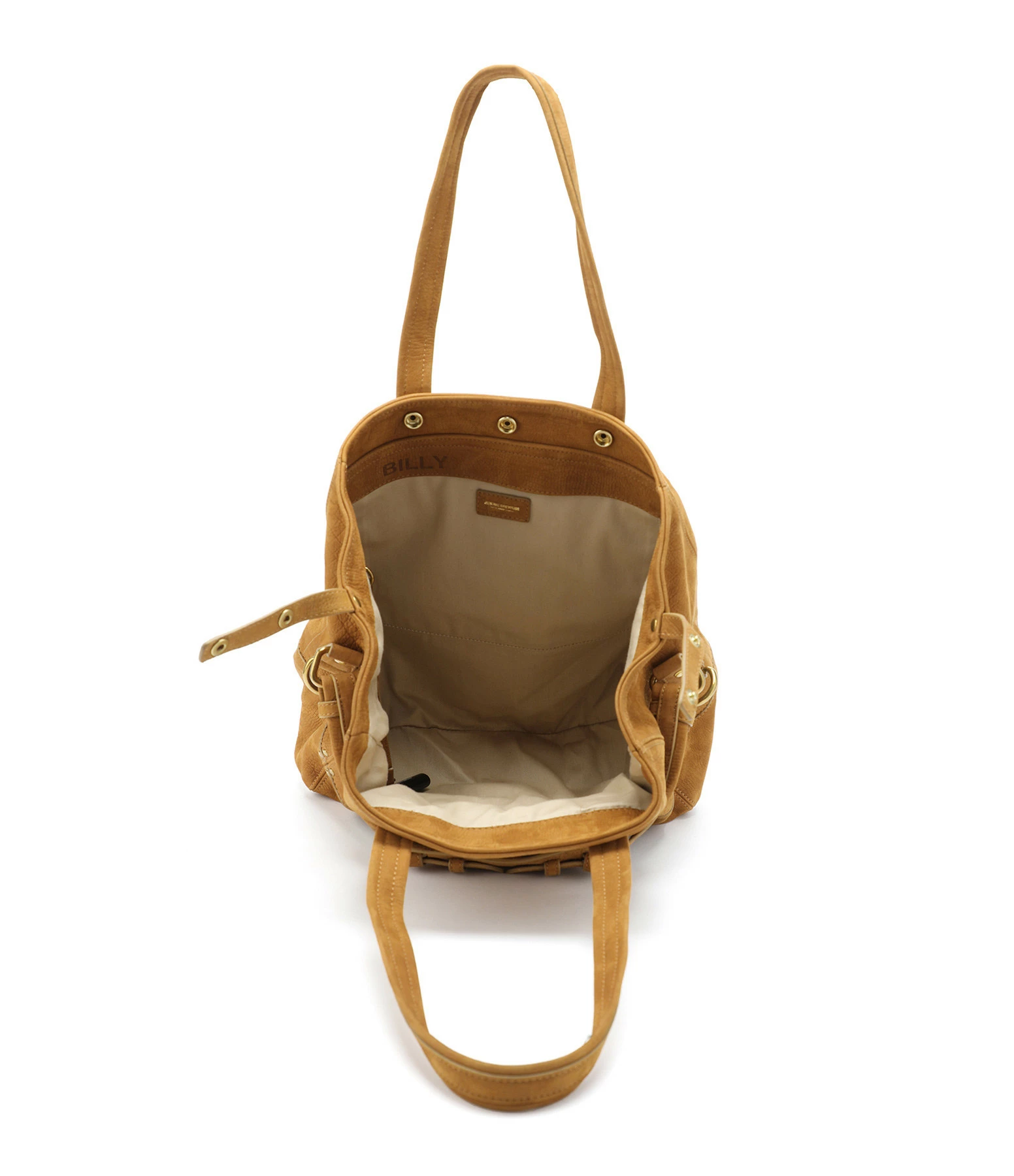JEROME DREYFUSS Sac Billy M Cuir Suédé Croco Lion 7 JEROME DREYFUSS Sac Billy M Cuir Suédé Croco Lion – Image 5
