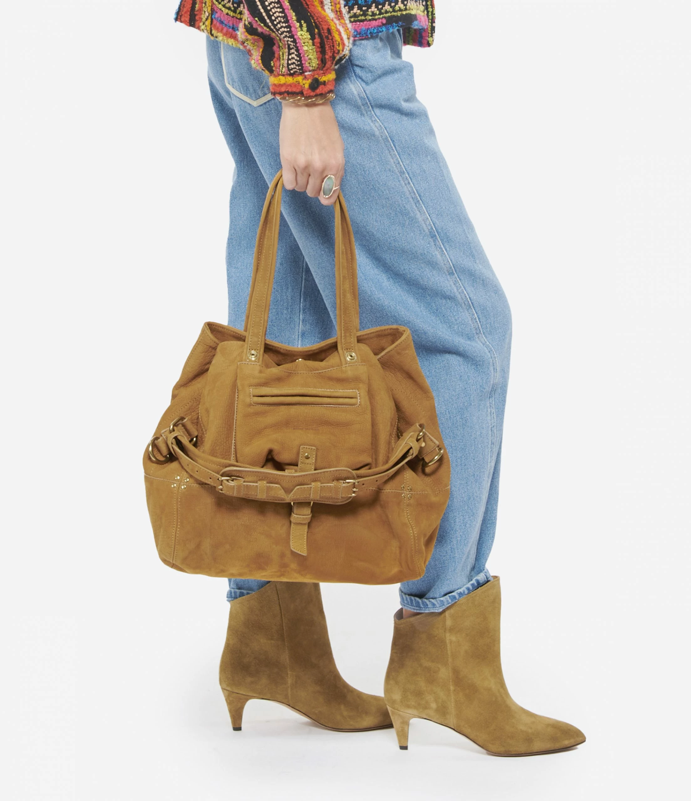 JEROME DREYFUSS Sac Billy M Cuir Suédé Croco Lion 8 JEROME DREYFUSS Sac Billy M Cuir Suédé Croco Lion – Image 6