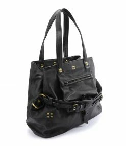 Alternative view of JEROME DREYFUSS Sac Billy M Cuir Grainé Noir Brass