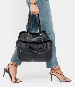 JEROME DREYFUSS Sac Billy M Cuir Grainé Noir Brass 14 JEROME DREYFUSS Sac Billy M Cuir Grainé Noir Brass -jerome dreyfuss shop unnamed file 2854