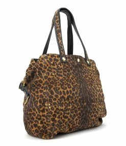 Alternative view of JEROME DREYFUSS Sac Billy M Cuir Suédé Léopard