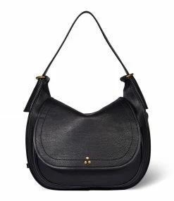 jerome dreyfuss shop 17 JEROME DREYFUSS Sac Philippe Cuir Grainé Noir Brass