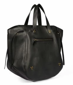 Alternative view of JEROME DREYFUSS Sac Marius Cuir Grainé Noir Brass