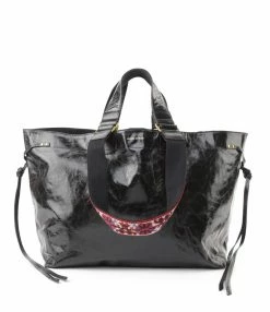 ISABEL MARANT Cabas Wardy Cuir Vache Noir