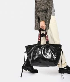 ISABEL MARANT Cabas Wardy Cuir Vache Noir -jerome dreyfuss shop unnamed file 297