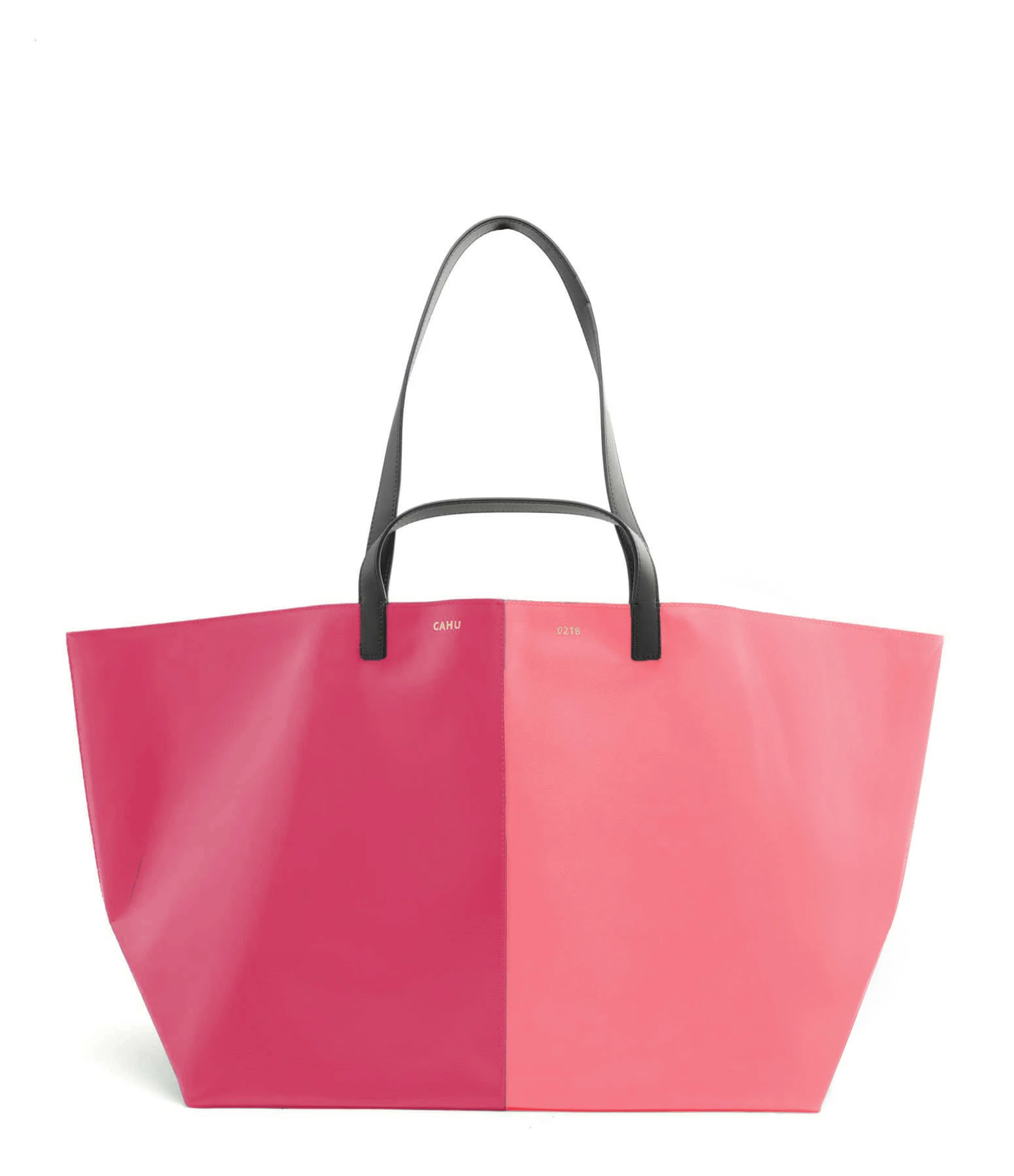 CAHU Cabas Pratique M Toile Rose 3 CAHU Cabas Pratique M Toile Rose
