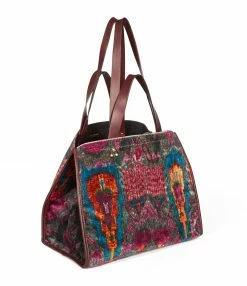 Alternative view of JEROME DREYFUSS Cabas Léon M Velours Imprimé Ikat, Capsule Velours