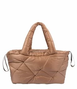 PIUMESTUDIO Cabas Matelassé Spazio Camel